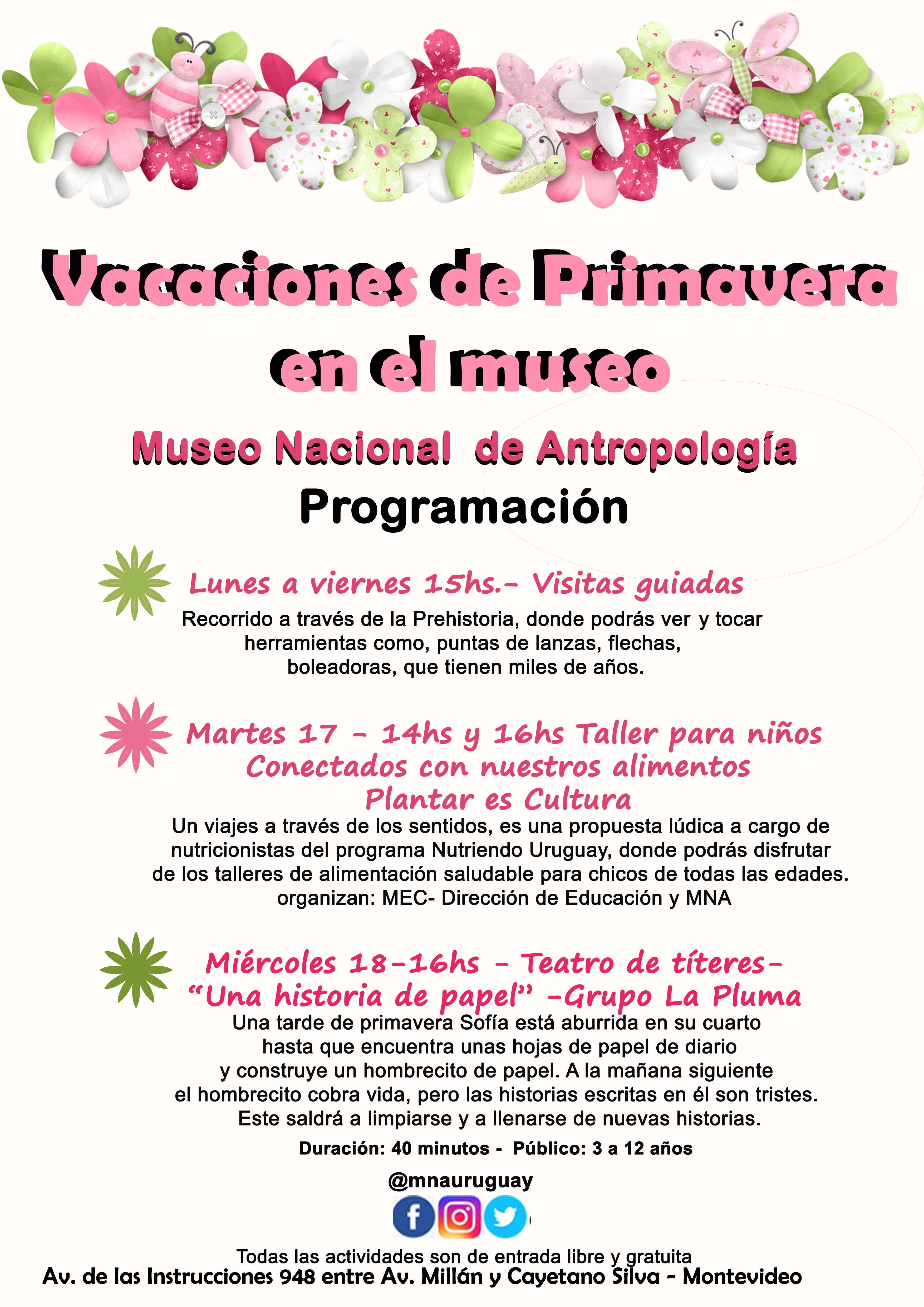 Vacaciones de primavera Programación 2019