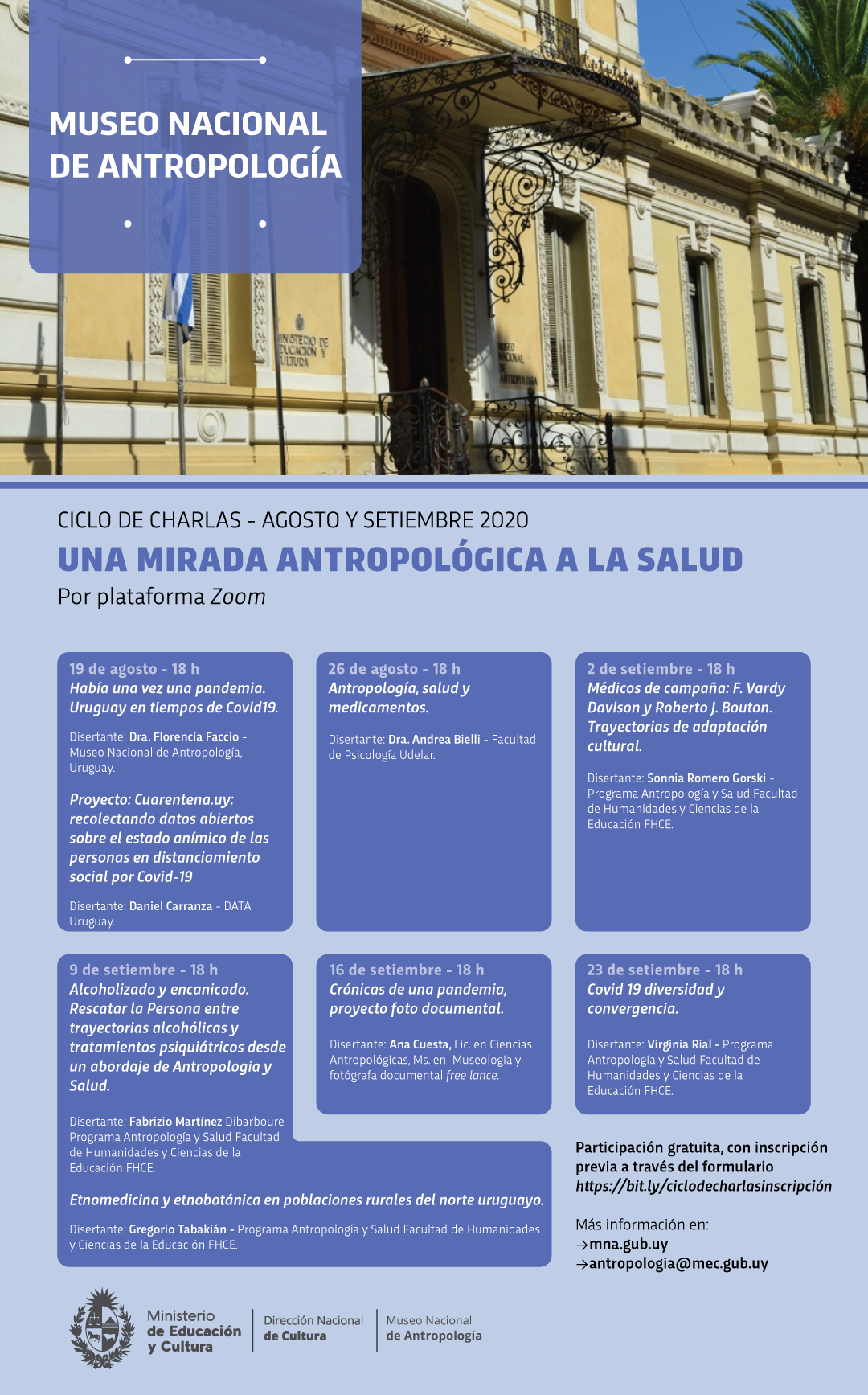 Flyer del ciclo de charlas 