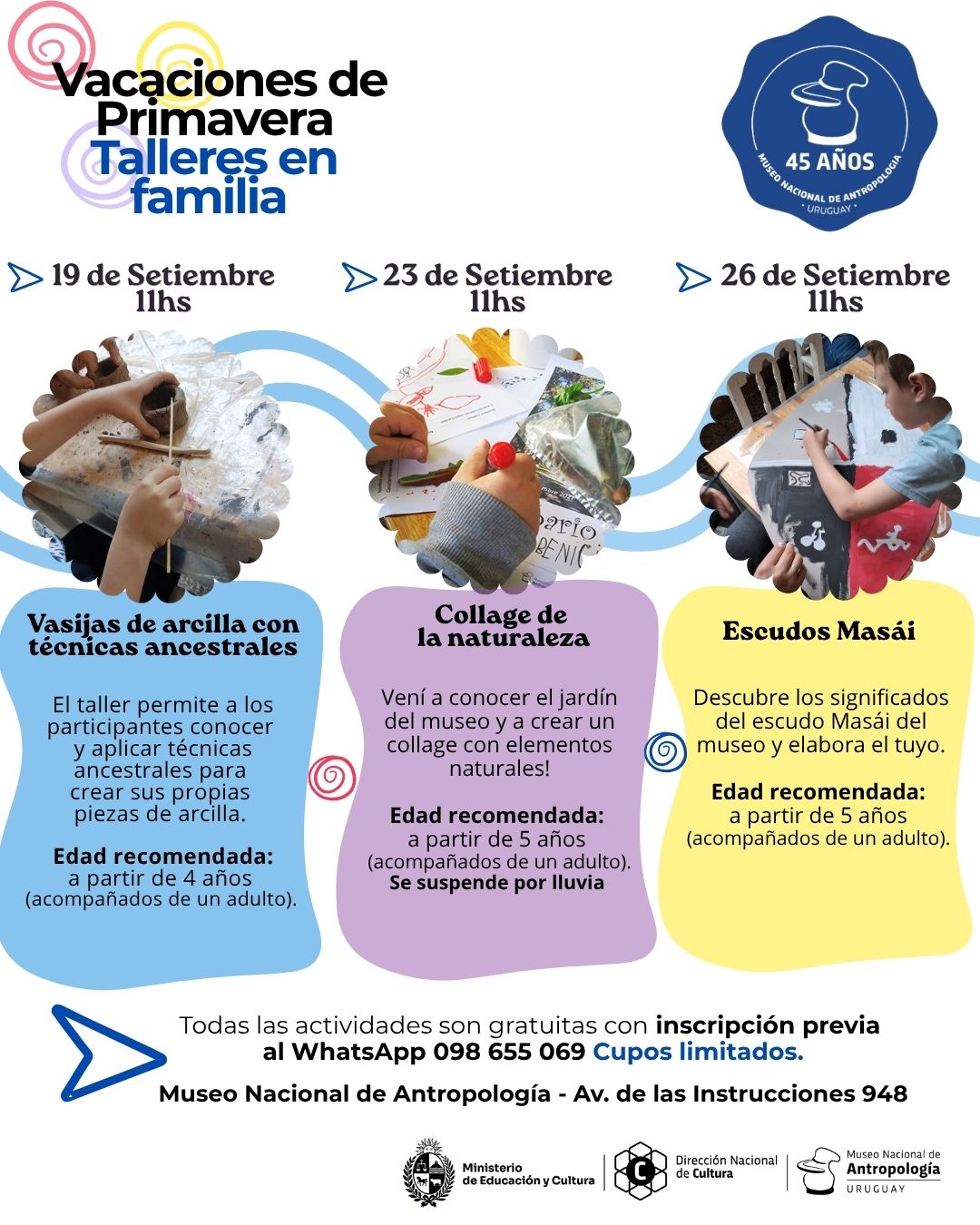 Vacaciones de primavera 2026 talleres en familia