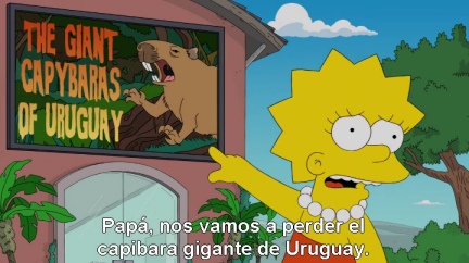 El roedor gigante del MNHN presente en la serie "Los Simpson"