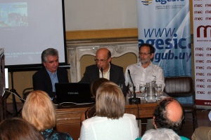 de izquierda a derecha: Javier González, Arturo Toscano y Víctor Scarabino